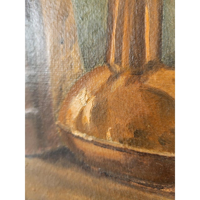 F Martel, French Still Life with Books and Candle, 1920s, Oil on Panel For Sale - Image 4 of 9