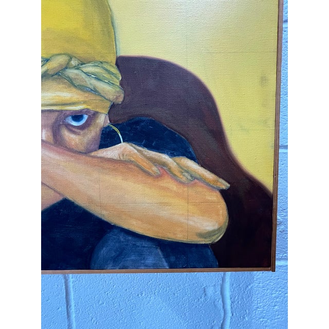Contemporary Figurative Portrait, Expressive Female Headwrap Oil Painting For Sale In New York - Image 6 of 10