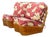 Vintage Stacked Wave Rattan Slipper Chairs After Paul Frankl For Sale
