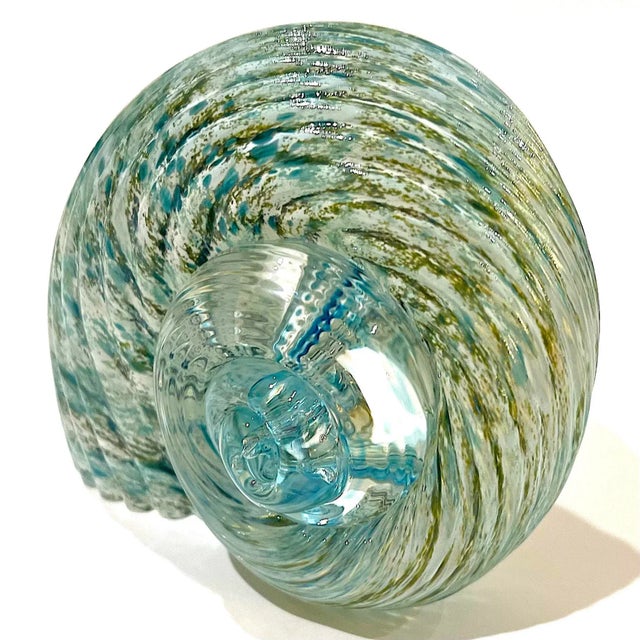 Magnificent nautilus shell shaped blown glass paperweight by Michelle Kaptur of Bend, Oregon. Since the 1970's Michelle...