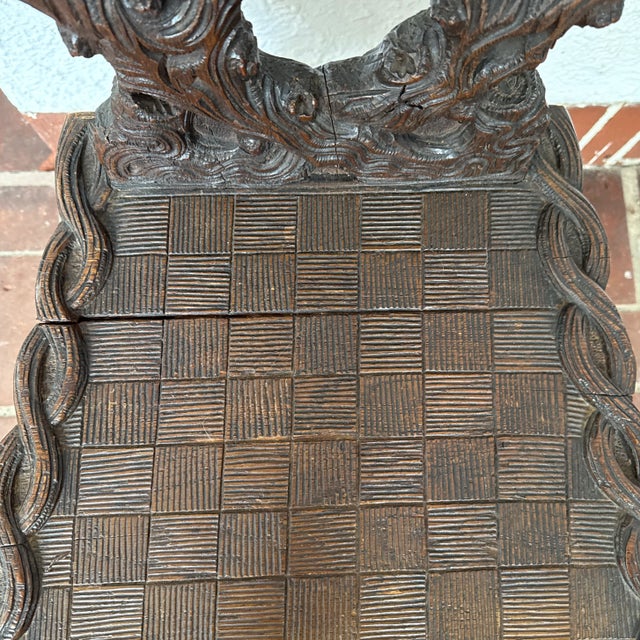 Late 19th Century 19th Century Black Forest Bavarian Hall Chair For Sale - Image 5 of 10