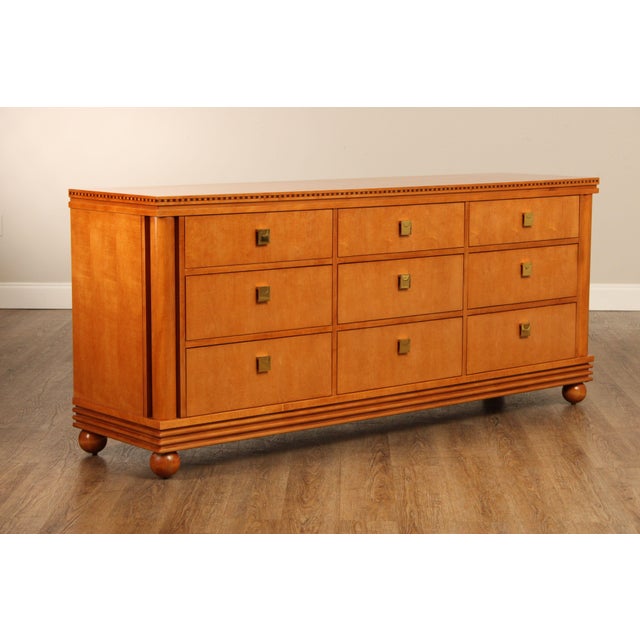 Art Deco Hickory White Genesis Collection Biedermeier Style Triple Dresser For Sale - Image 3 of 18
