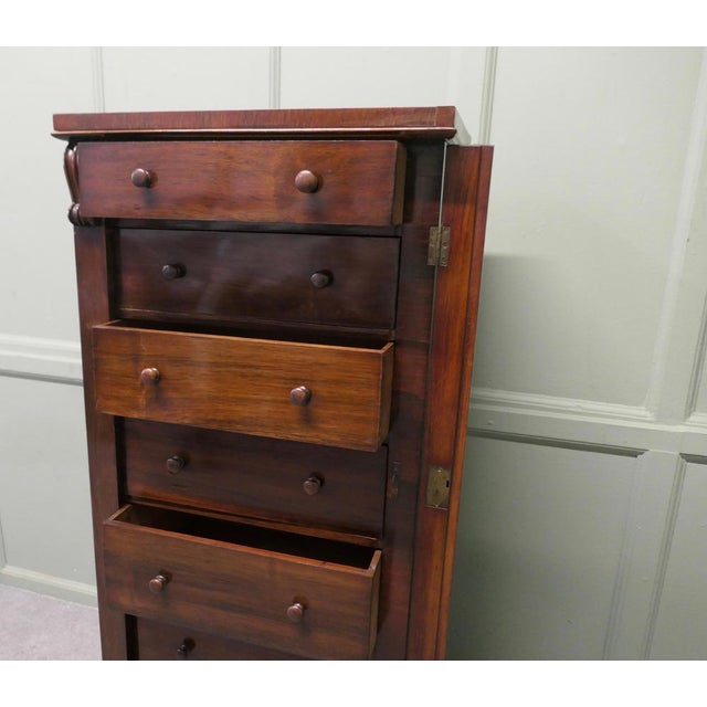 Tall Victorian Wellington Chest Filing Cabinet For Sale - Image 5 of 9