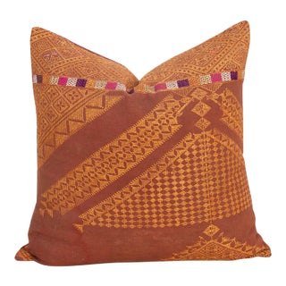 Ria Antique Indian Folk Pillow For Sale