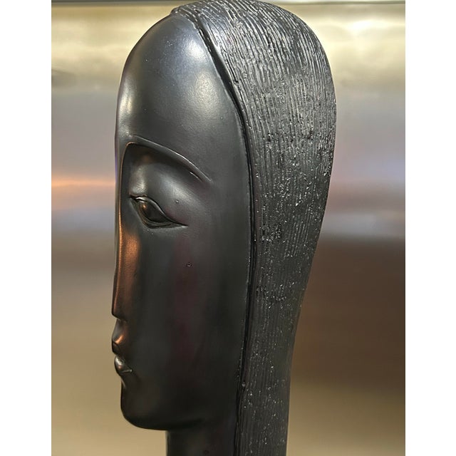 Textile Rima Padova’s, Plaster Sculpture of a Woman’s Head, Italy, Classical Forms Mixed With a Contemporary ‘Abstract Sensibility’, 1964, Signed and Numbered For Sale - Image 7 of 11