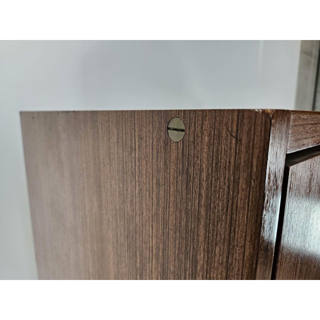 Brown Mid-Century Veneered Wardrobe with Two Doors, 1960 For Sale - Image 8 of 18