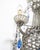 19th Century Italian Beaded Chandelier with Sapphire Blue Drops For Sale - Image 5 of 13