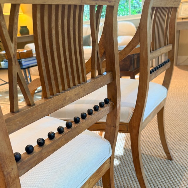 Traditional Pair of Antique Empire Chairs For Sale - Image 3 of 13