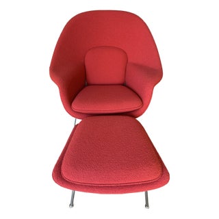 Knoll Womb Chair & Ottoman by Eero Saarinen For Sale