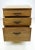 1950 A.Brandt Ranch Oak Small Night Stand Three Drawers Wrought Iron Hardware Dovetail Joinery For Sale - Image 10 of 12