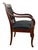 Antique Empire Style Mahogany Armchair With Black Damask Upholstery For Sale - Image 9 of 18