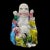 Vintage Porcelain Laughing Buddha With 5 Children Statue Figure For Sale - Image 10 of 10