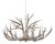 Regina Andrew Antler Chandelier in Ambered Silver Leaf For Sale