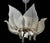 Six Leaf Handblown Murano Glass Chandelier by Franco Luce 1970's For Sale - Image 9 of 14