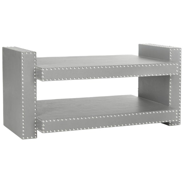 Spritely Home Garson 1 Shelf Accent Table in Grey For Sale - Image 4 of 5