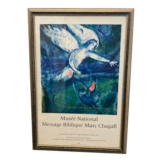 Rare 1973 "Musee National Message Biblique Marc Chagall" Exhibition Poster, Framed For Sale