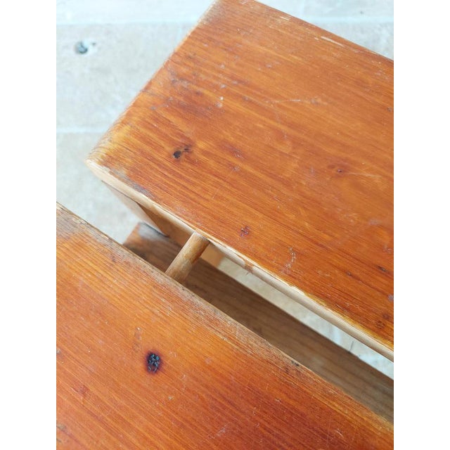 1960s Pine Stool attributed to Charlotte Perriand for Les Arcs, 1960s For Sale - Image 5 of 17