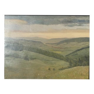 Heinrich Pforr, Landscape at the Meissen, Oil Painting on Canvas For Sale