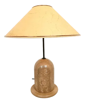 Vintage Travertine Table Lamp, 1970s