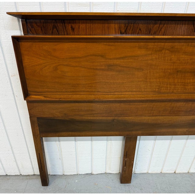 Mid-Century Modern King Size Walnut & Rosewood Headboard For Sale - Image 4 of 7