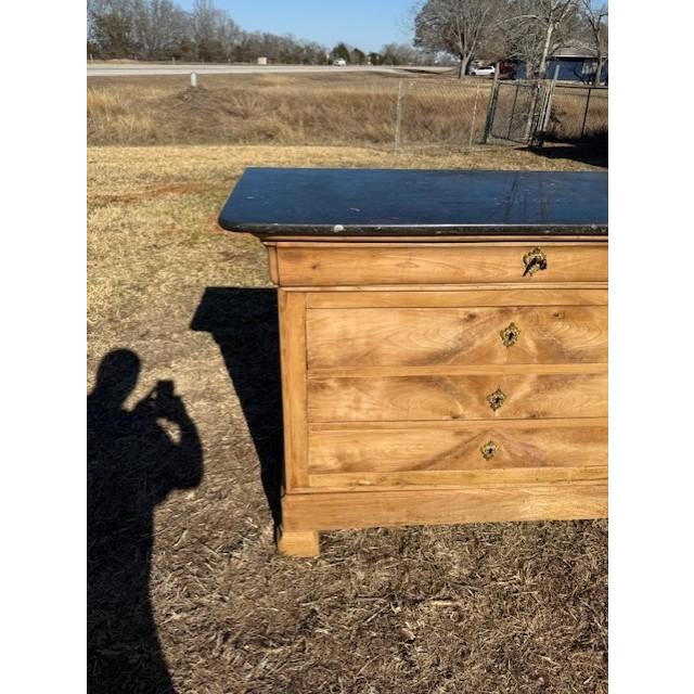 19th Century French Louis Philippe Bleached Marble Top Chest of Drawer / Commodes For Sale - Image 12 of 18