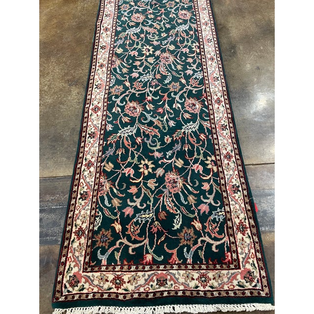 1990s Handwoven Persian Design Indian Rug 2'6" X 9'6"