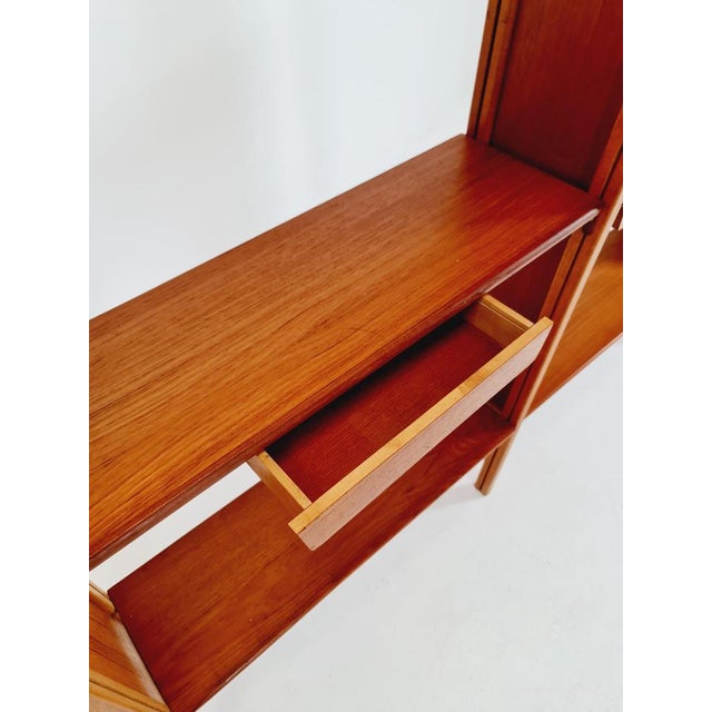 Wood Vintage Danish Freestanding Bookshelf System in Teak by Bengt Ruda, 1960s For Sale - Image 7 of 11