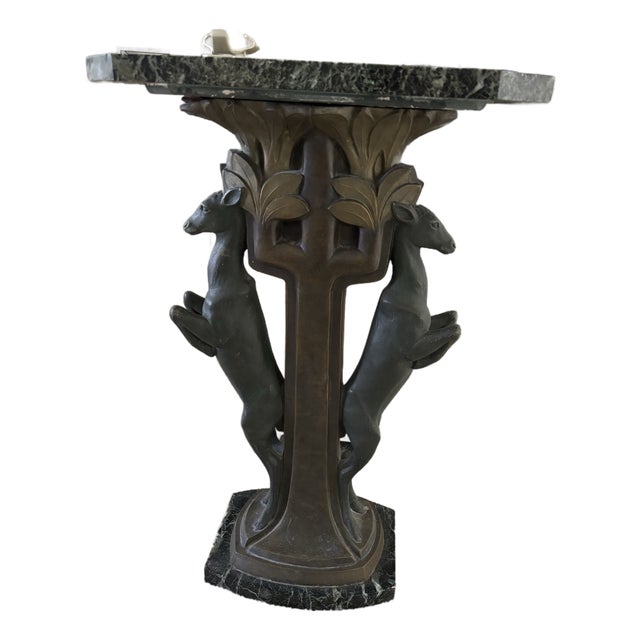 Sega Art Deco Side Table Leaping Deer For Sale