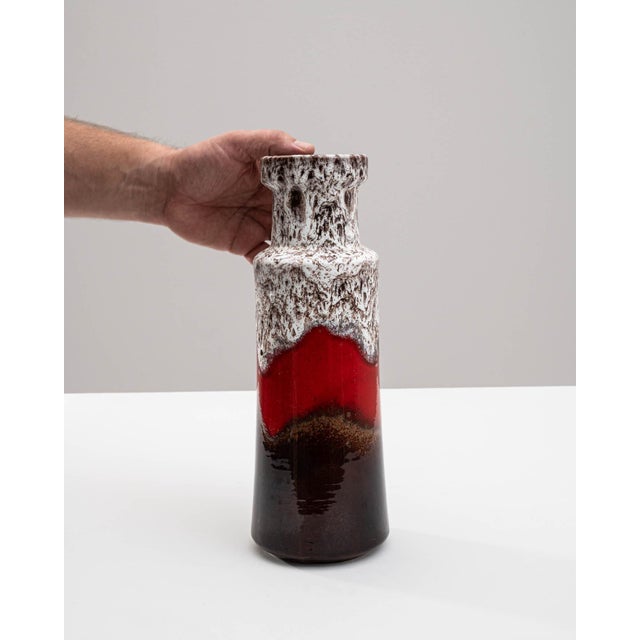 1960s German "W. Germany" Ceramic Vase For Sale - Image 9 of 18