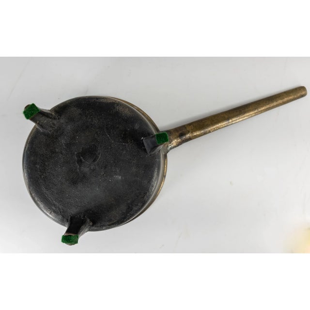 17th or 18th Century European Bronze Tripod Posnet Cook Pot With Handle For Sale - Image 9 of 13
