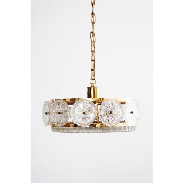 Crystal Pendant Lamp by Carl Fagerlund for Orrefors, Sweden, 1960s For Sale - Image 10 of 11