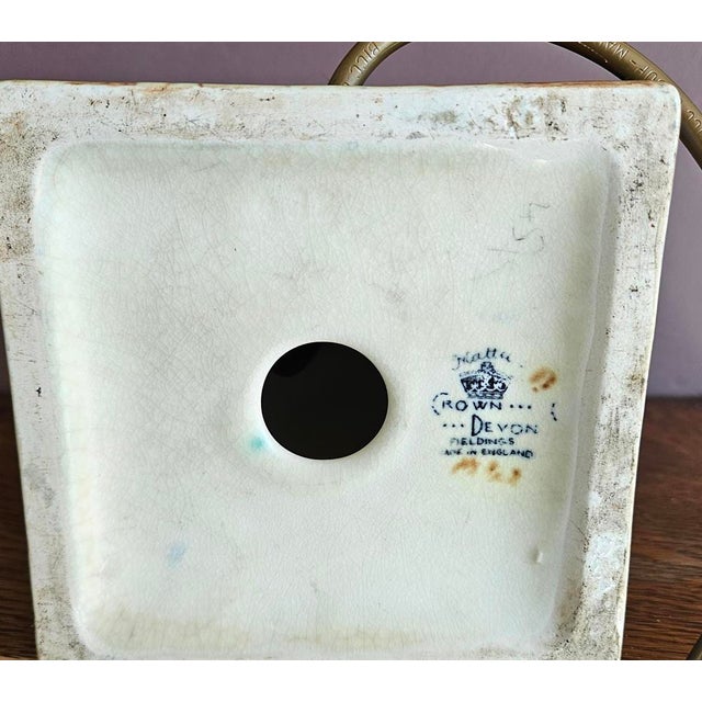 Art Deco Mattajade Geometric Lamp Base from Crown Devon, 1930s For Sale - Image 4 of 8