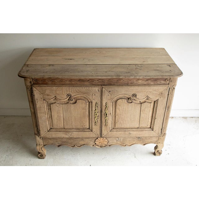 19th Century Bleached Oak Louis XV Buffet Enfilade For Sale - Image 6 of 8