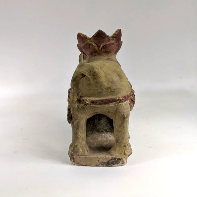 Ceramic Ming Dynasty Pair of Ceramic Elephant Candle Holders For Sale - Image 7 of 13