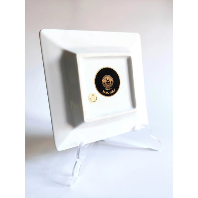 1990s Rosenthal Versace Le Rei Soleil Porcelain Plate For Sale - Image 6 of 10