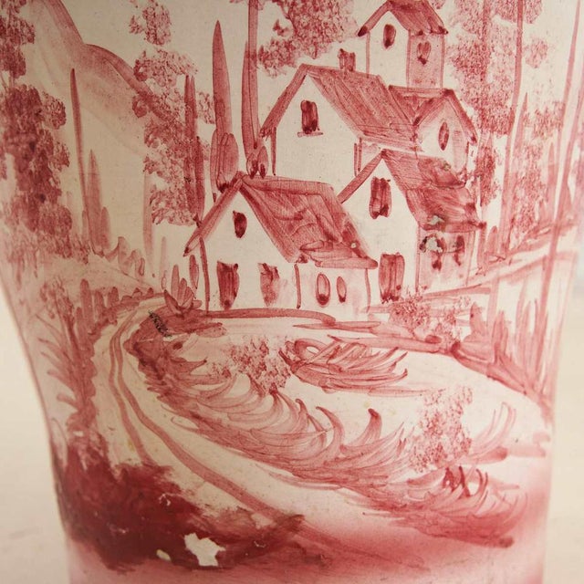 Hand-painted glazed terracotta umbrella stand height: 42 width: 30 depth: 23 additional information style: vintage...