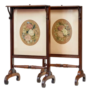 Regency Palisander Fire Screens, 1820, Set of 2