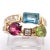 Bulgari Allegra Gold Diamond Peridot Tourmaline Band Ring, Size 7.25 For Sale - Image 10 of 12
