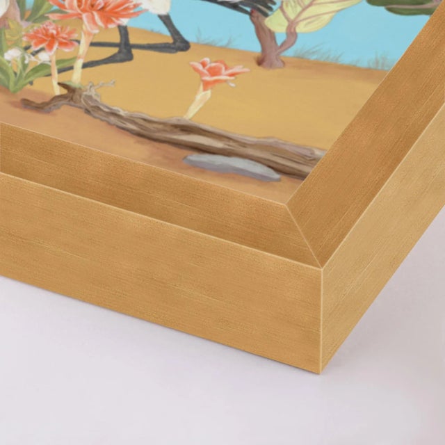 Not Yet Made - Made To Order Palm Beach Paradise by Allison Cosmos, Set of 3, in Gold Framed Paper, Medium Art Print For Sale - Image 5 of 8