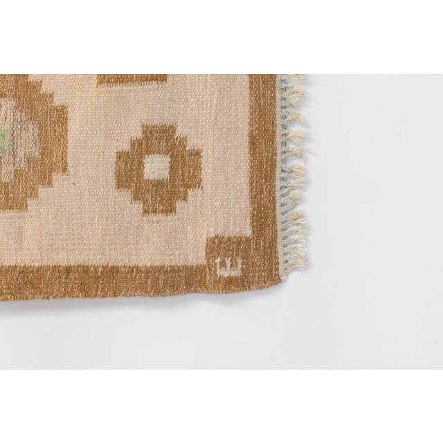Mid-Century Modern Swedish Kilim by E, 1960s For Sale - Image 3 of 7