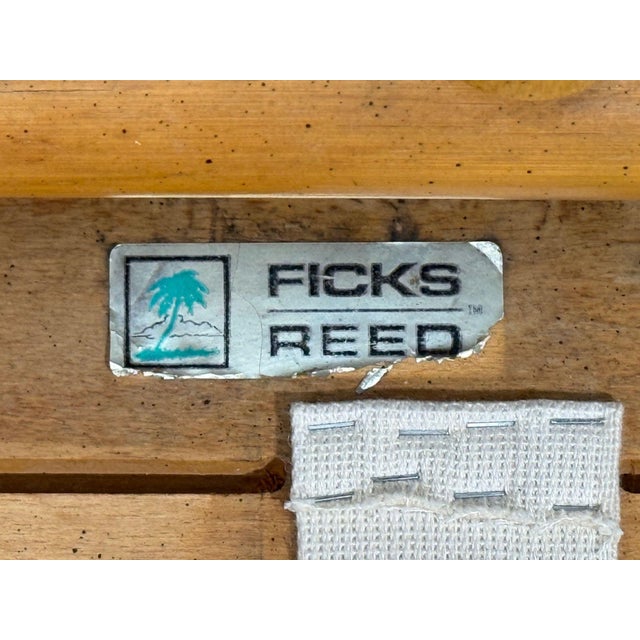 Ficks Reed, Three Seater Sofa, Bamboo, Cane, Beige Tweed, Usa, 1950s For Sale - Image 12 of 15