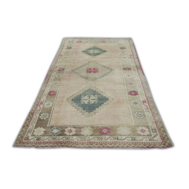 1960s 1960s Multicolor Vintage Turkish Rug 4'4" X 9'1" For Sale - Image 5 of 6