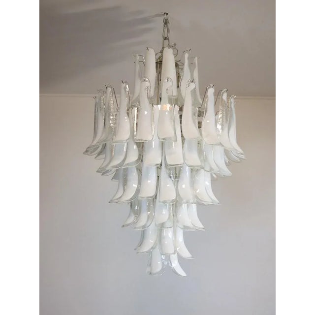 Vintage Murano Glass Chandelier with Glass Petals, 1983 For Sale - Image 12 of 13