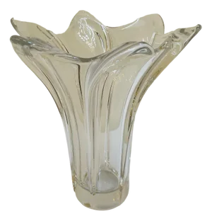 Large Crystal Vase by Art Vannes, 1970s
