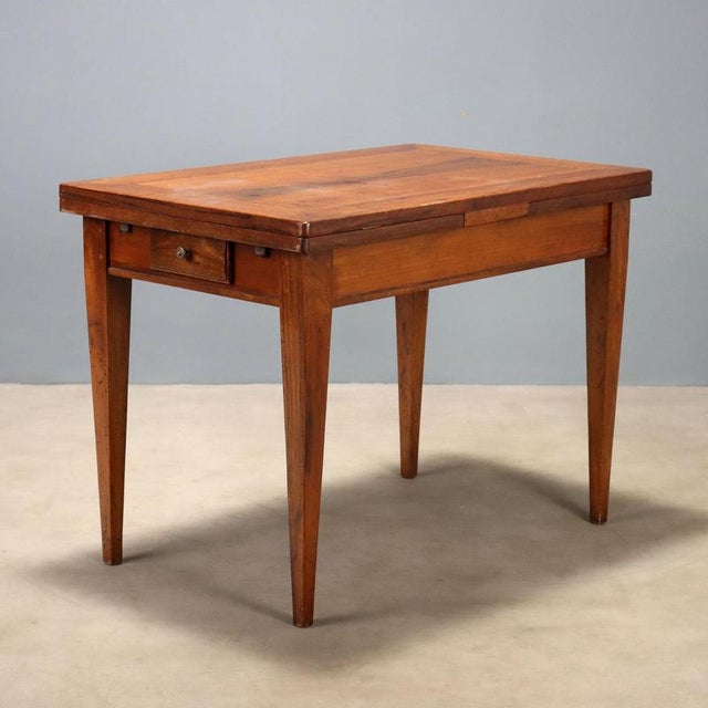Directoire Walnut Table with Maple Inlay For Sale - Image 9 of 9