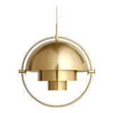Louis Weisdorf 'Multi-Lite' Pendant Lamp in Brass For Sale