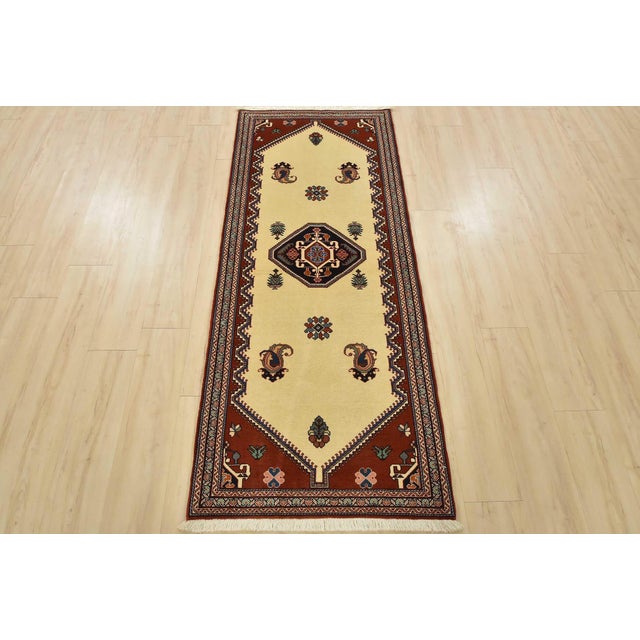 Farmhouse Fine Kashmar Runner 2’8” X 6’6” Ivory Wool Traditional Hand-Knotted Rug For Sale - Image 3 of 12