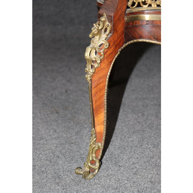 Sevres Style Figural Scenery Plaques Napolean III Style Bronze Mounted Table For Sale - Image 4 of 12