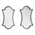 Pair of Lacquered Wood Wall Mirrors For Sale