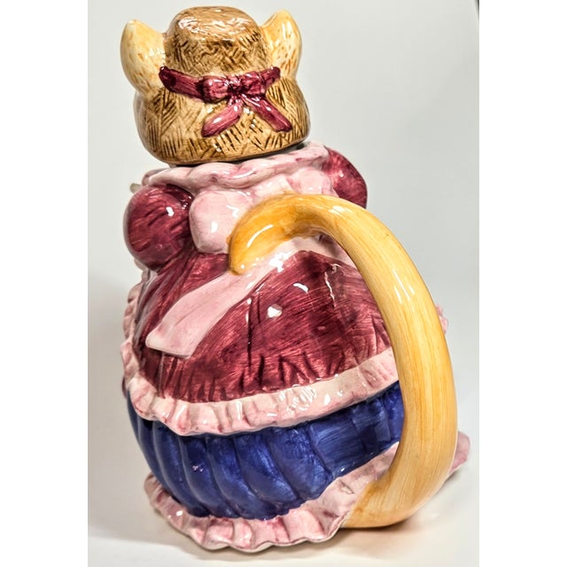 Farmhouse Fish Market Cat Teapot For Sale - Image 3 of 12